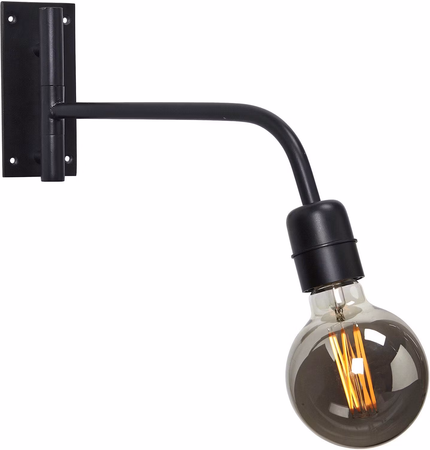 Base vägglampa Matt svart 34cm