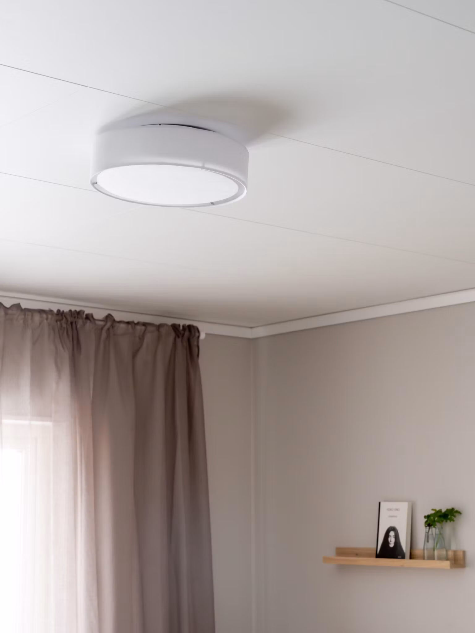 Sam plafond linne Vit 33cm