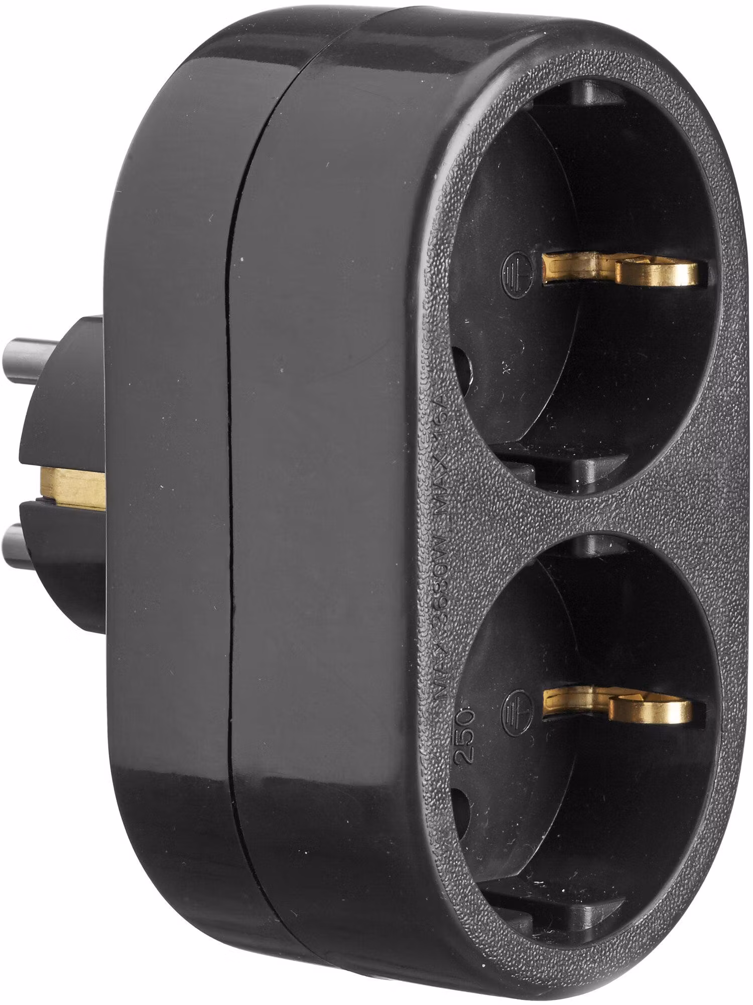Grenkontakt vägg 2:a Black 9cm