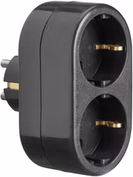 Grenkontakt vägg 2:a Black 9cm