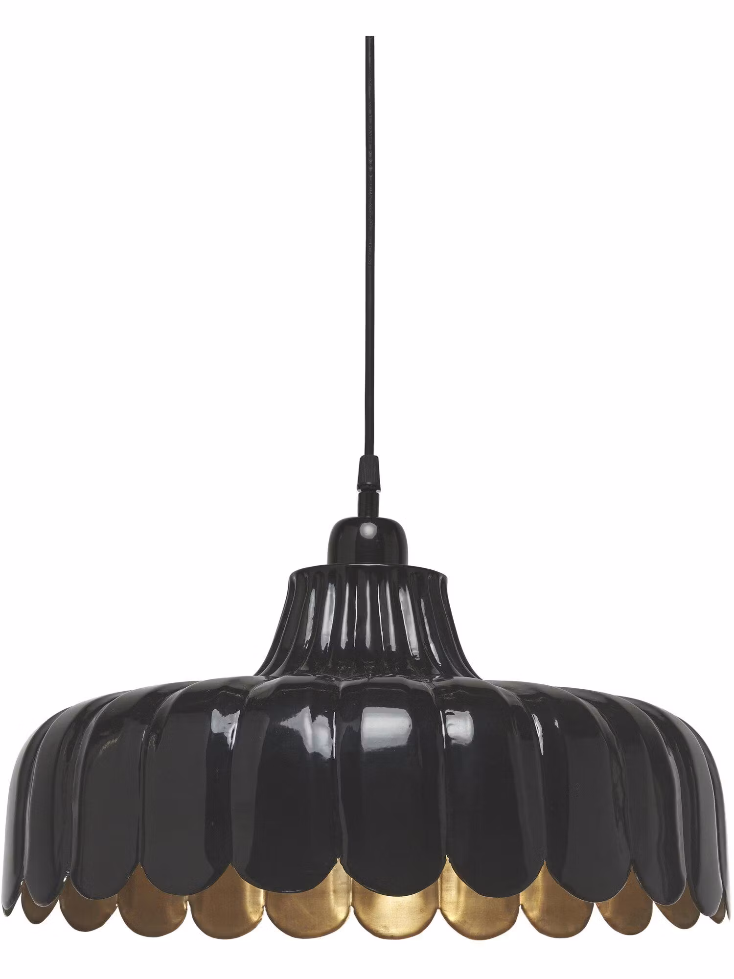 Wells taklampa Svart/guld 43cm