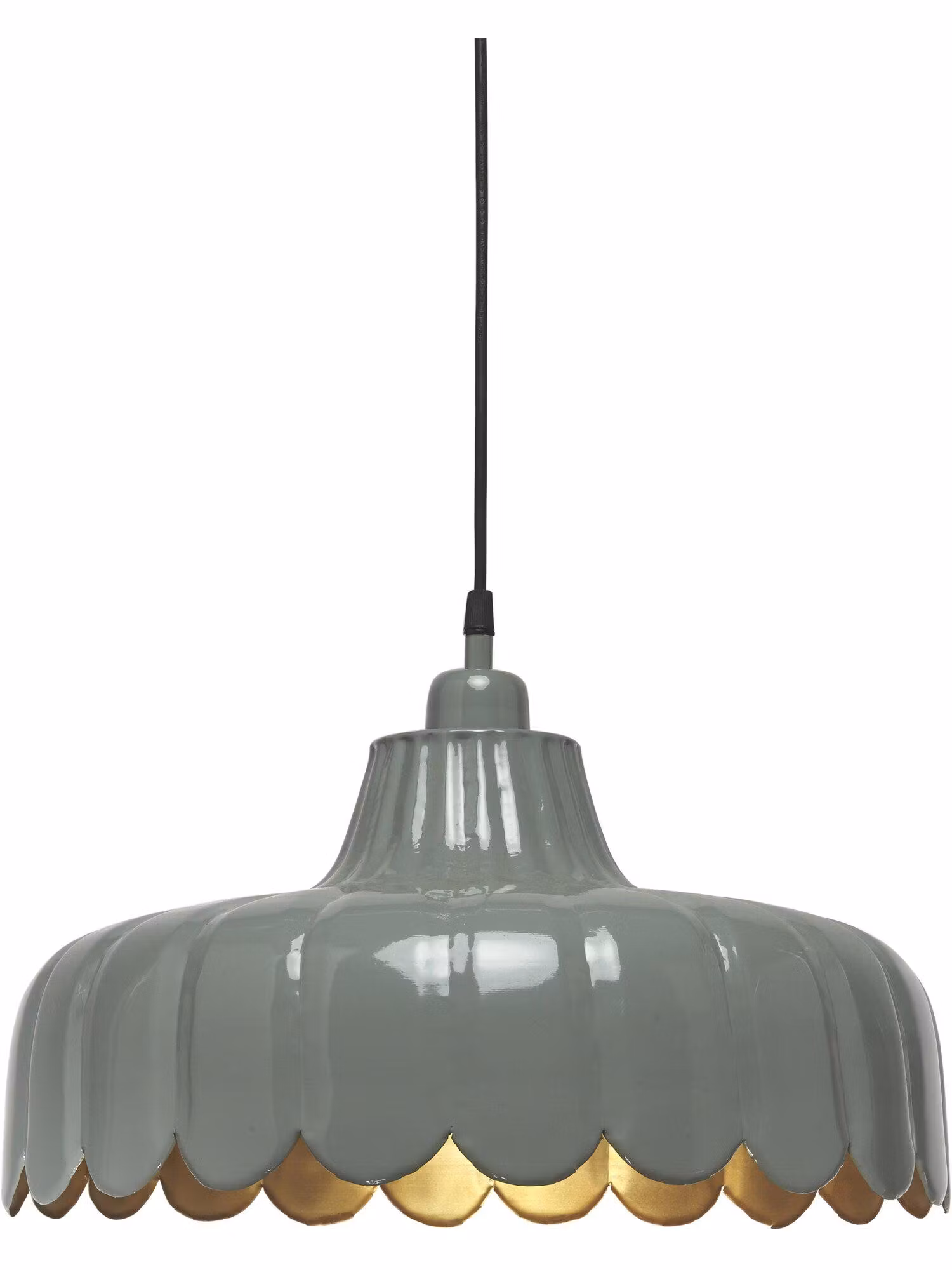 Wells taklampa Grön/guld 43cm