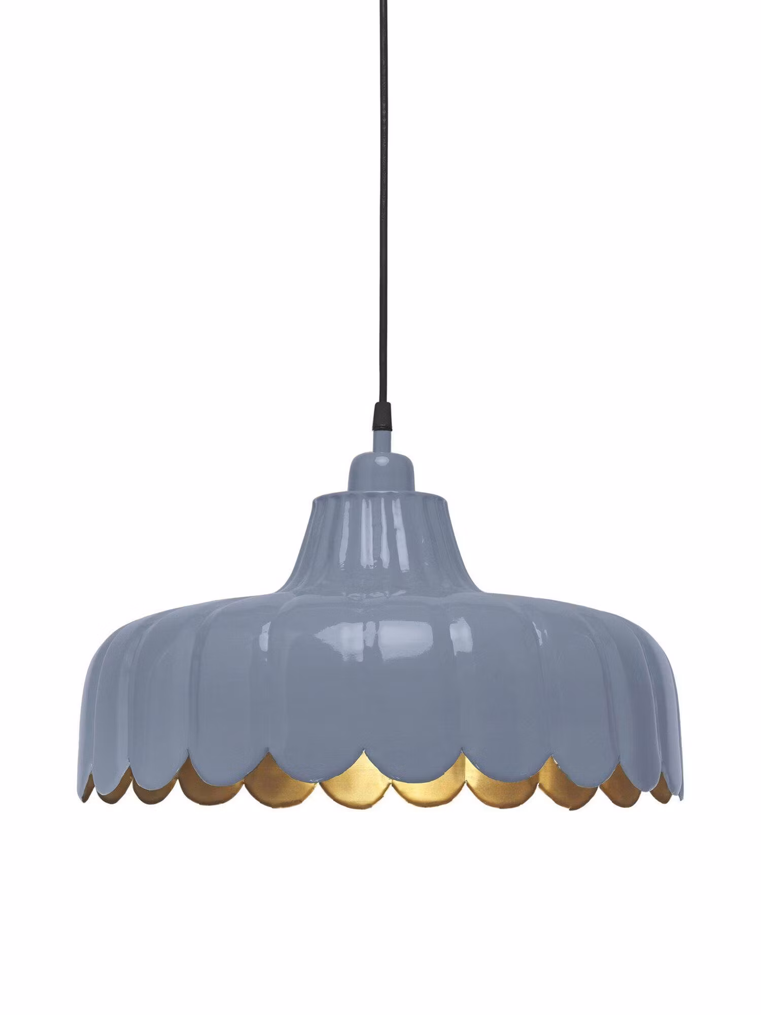 Wells taklampa Denim/guld 43cm