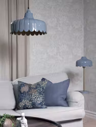 Wells taklampa Denim/guld 43cm