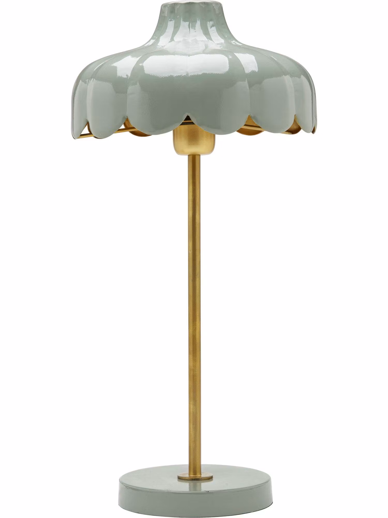 Wells bordslampa Grön/guld 50cm