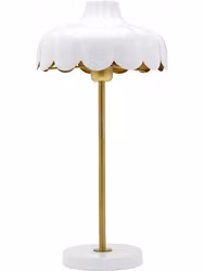 Wells bordslampa Vit/guld 50cm