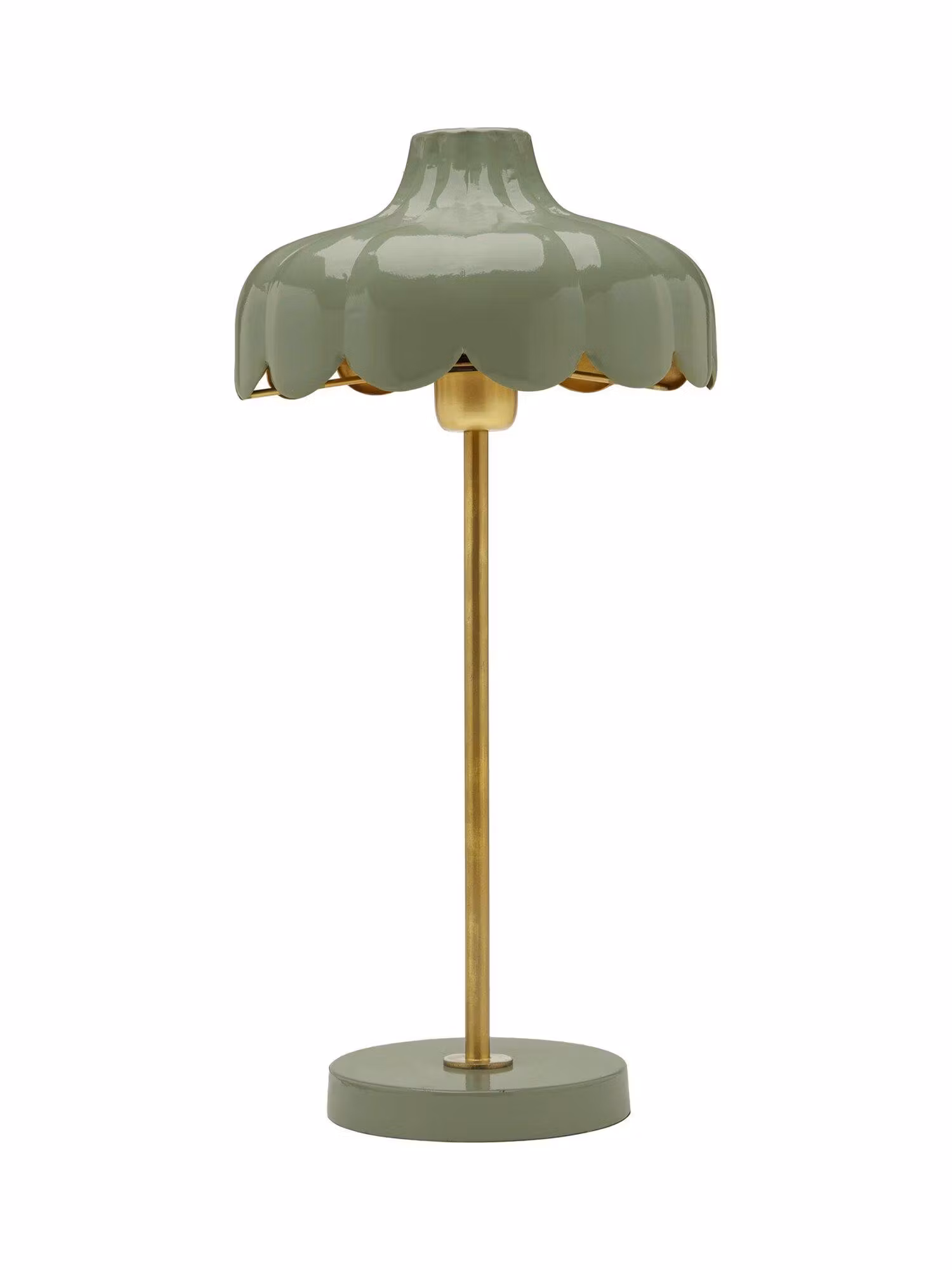 Wells bordslampa Mossa/guld 50cm