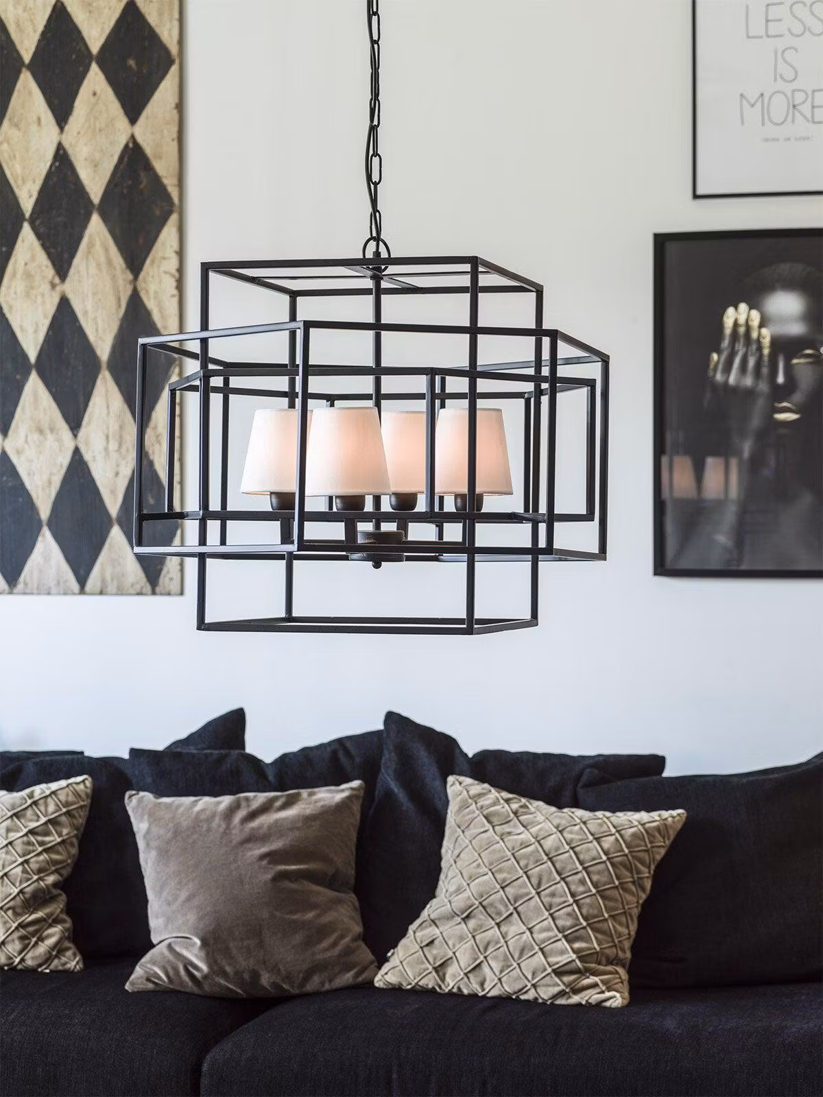 Rod bordslampa Svart 61cm