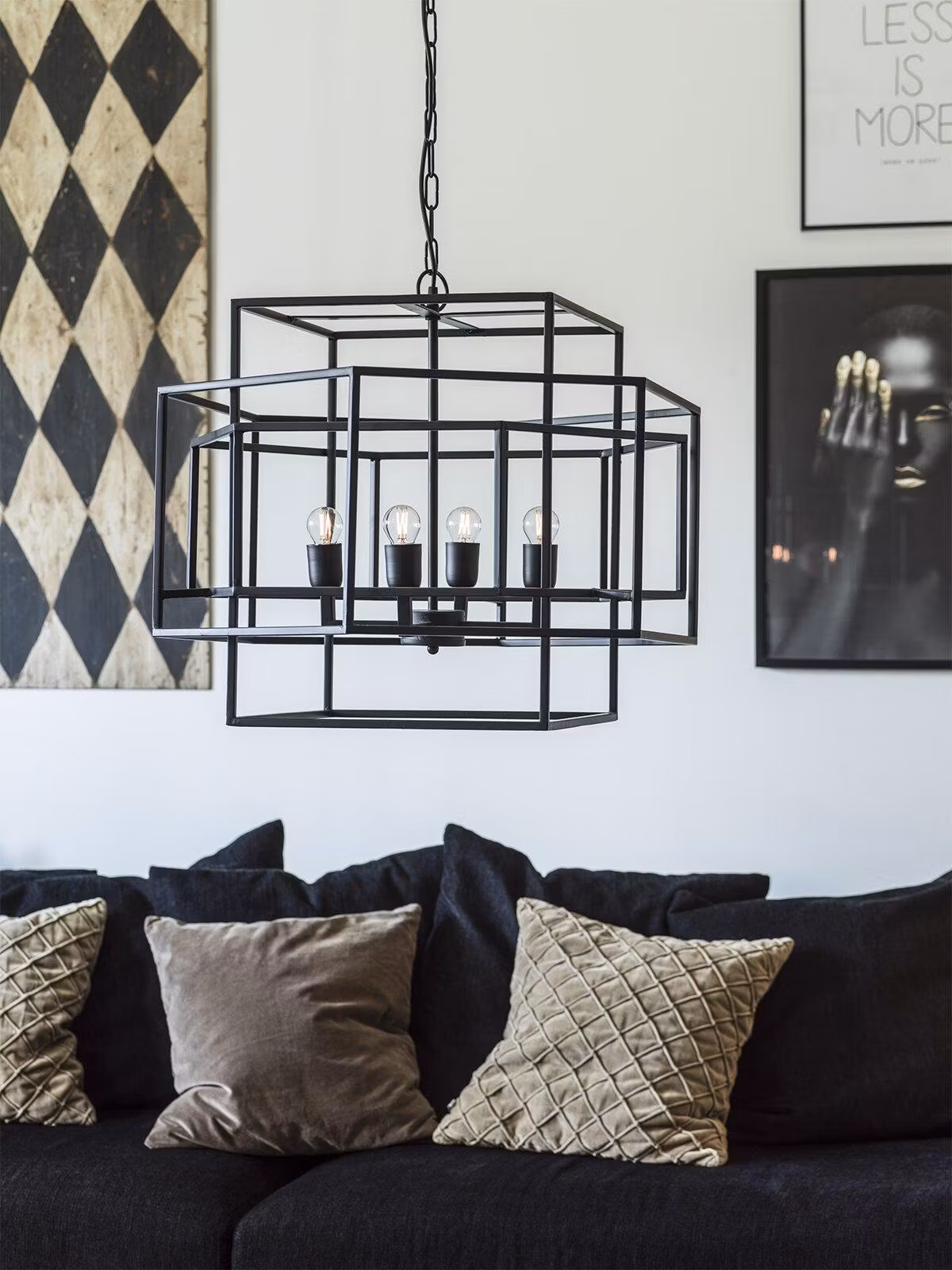 Rod bordslampa Svart 61cm