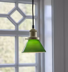 August Fönsterlampa Grön 15cm