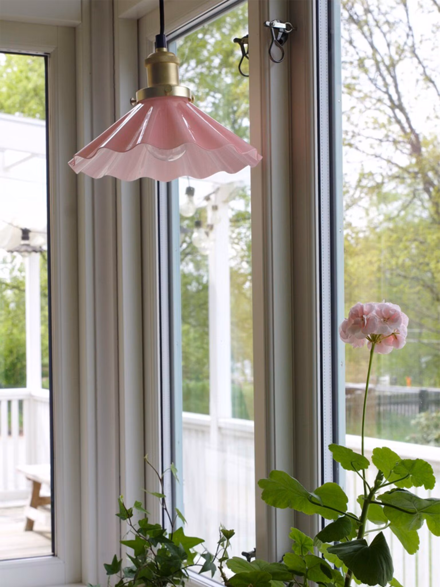 August Fönsterlampa Rosa 25cm
