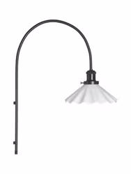 August Vägglampa Opal Veckad 25cm