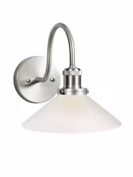 August VägglampaIP23 Opal Krom 25cm