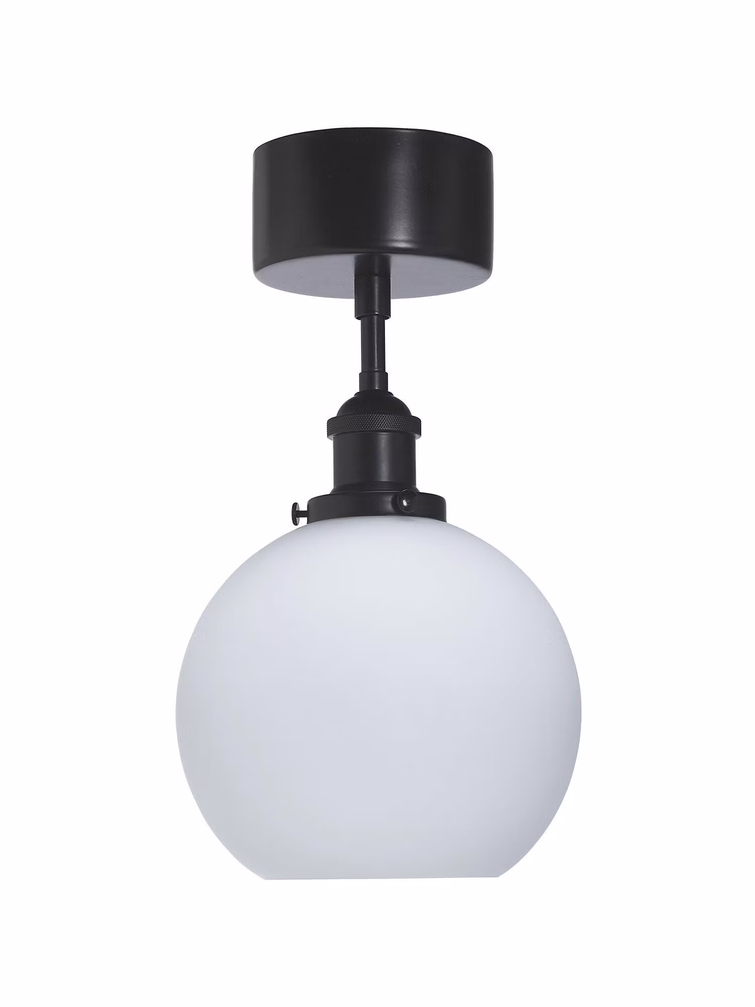 Omega taklampa Svart, Opal 20cm