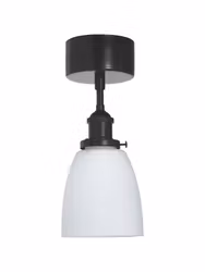 Rock taklampa Svart, Opal 14cm