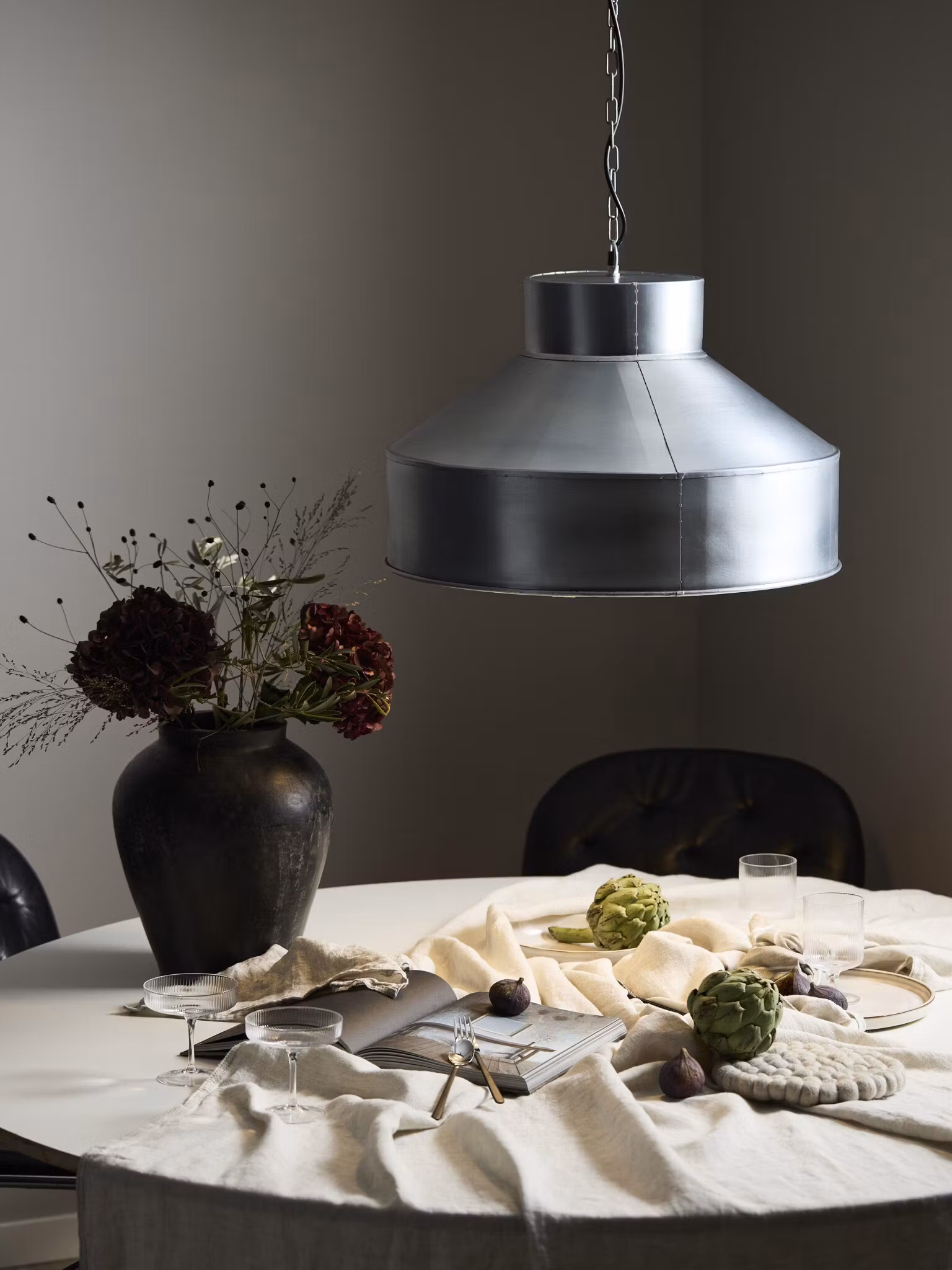 Hammersmith Taklampa Antik Silver 55cm