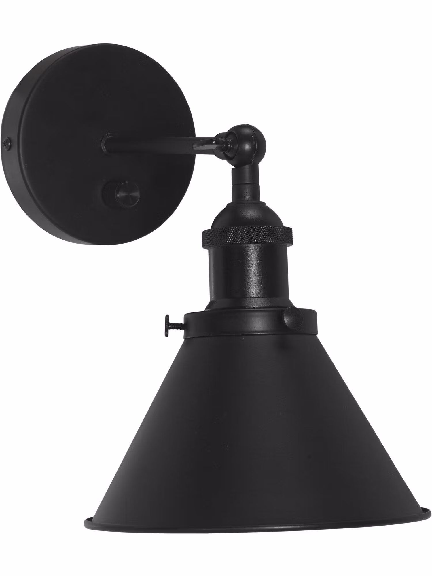 Anton vägglampa Svart 18cm, dimbar