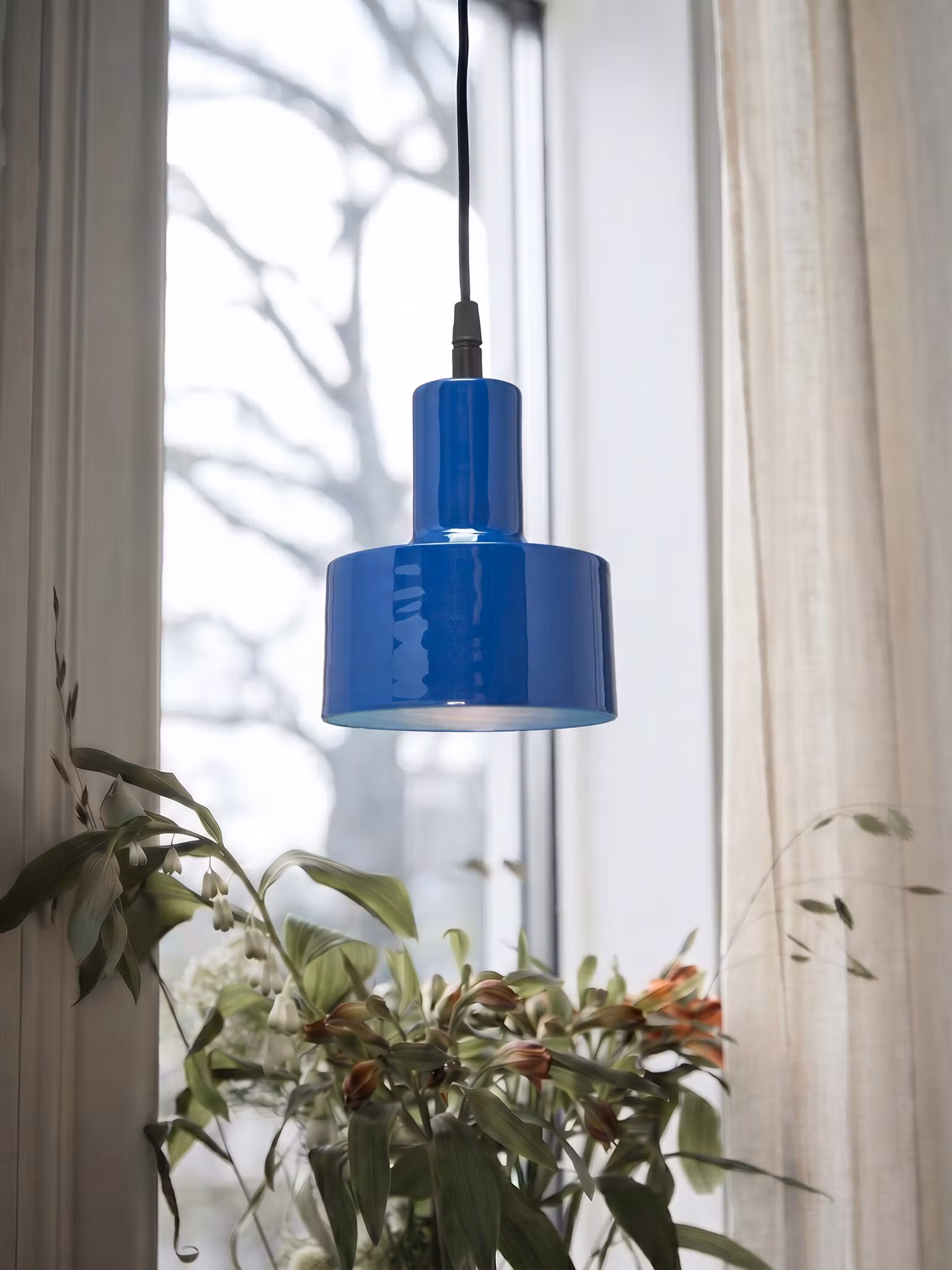 Solo fönsterlampa Blank blå 13cm