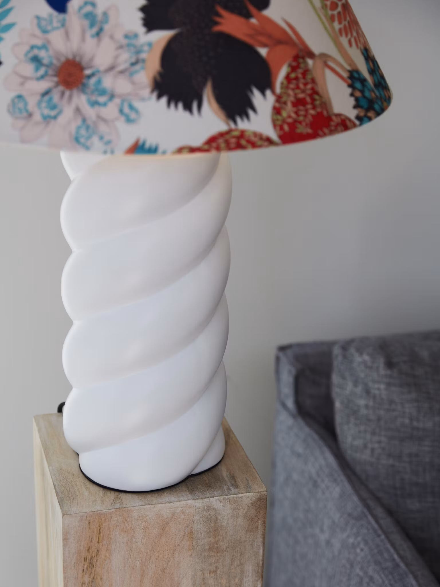 Spin lampfot Vit 41cm