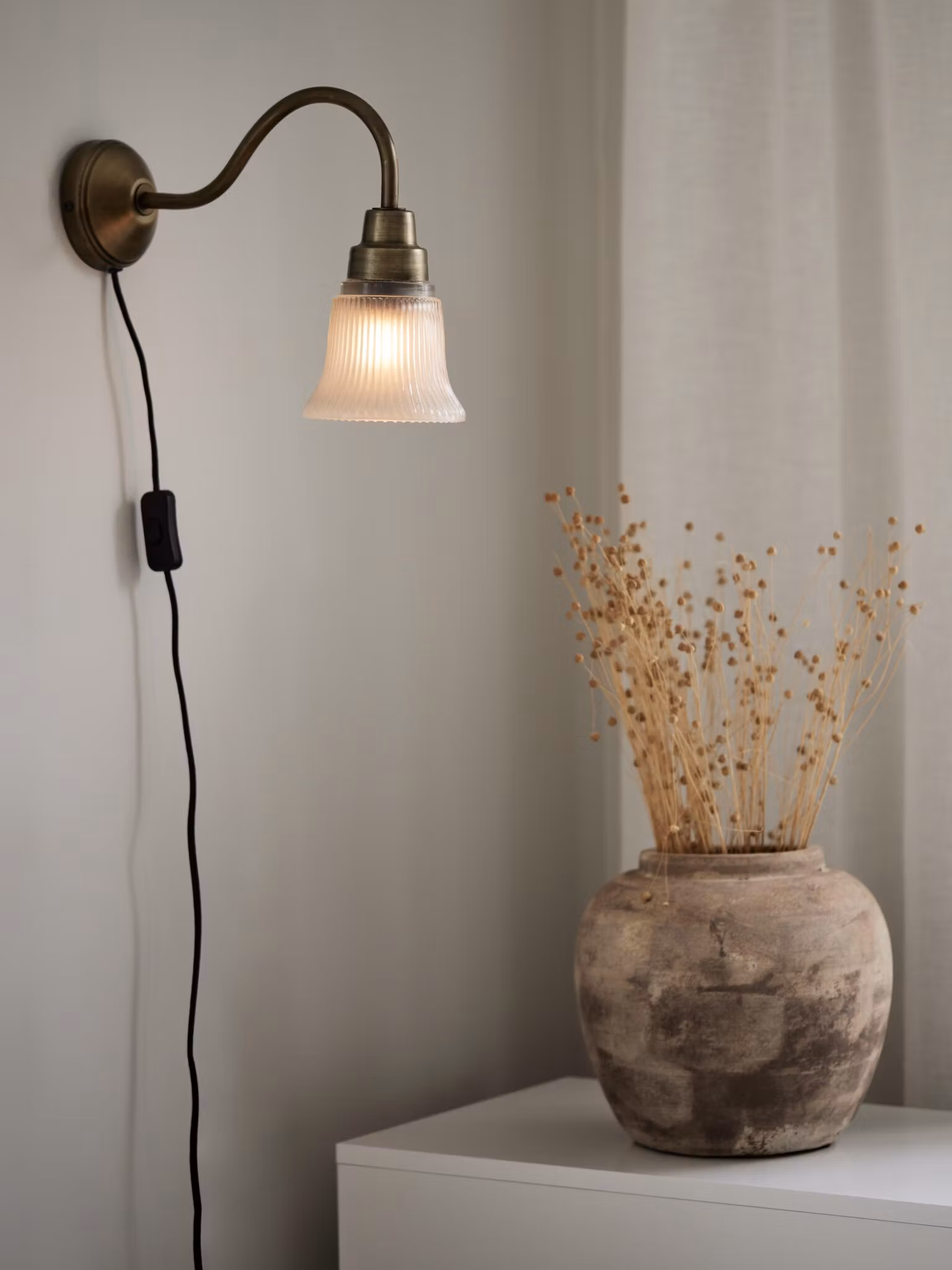Emmi vägglampa Antikmässing 34cm