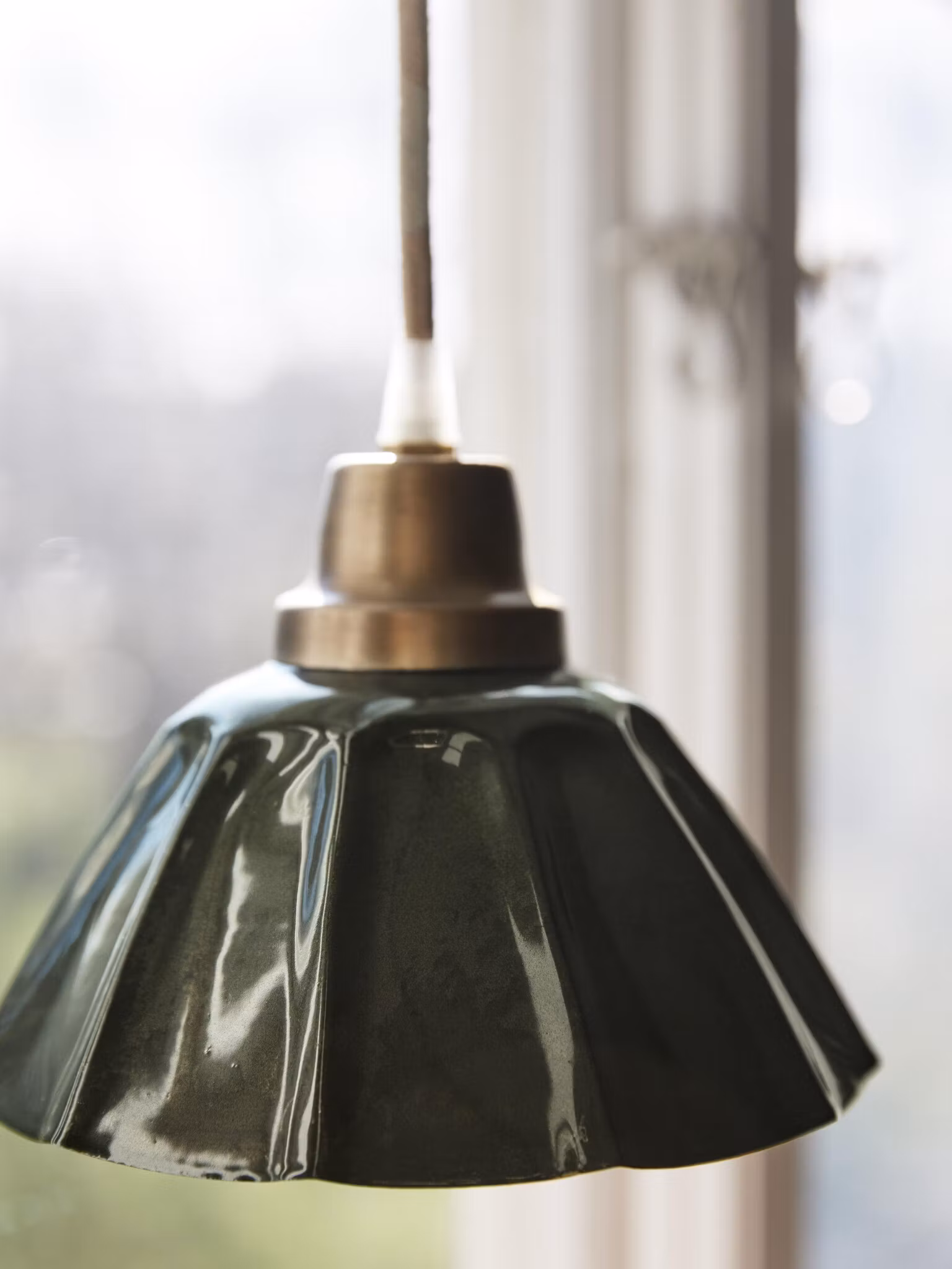 Ester fönsterlampa Mörkgrön 17cm