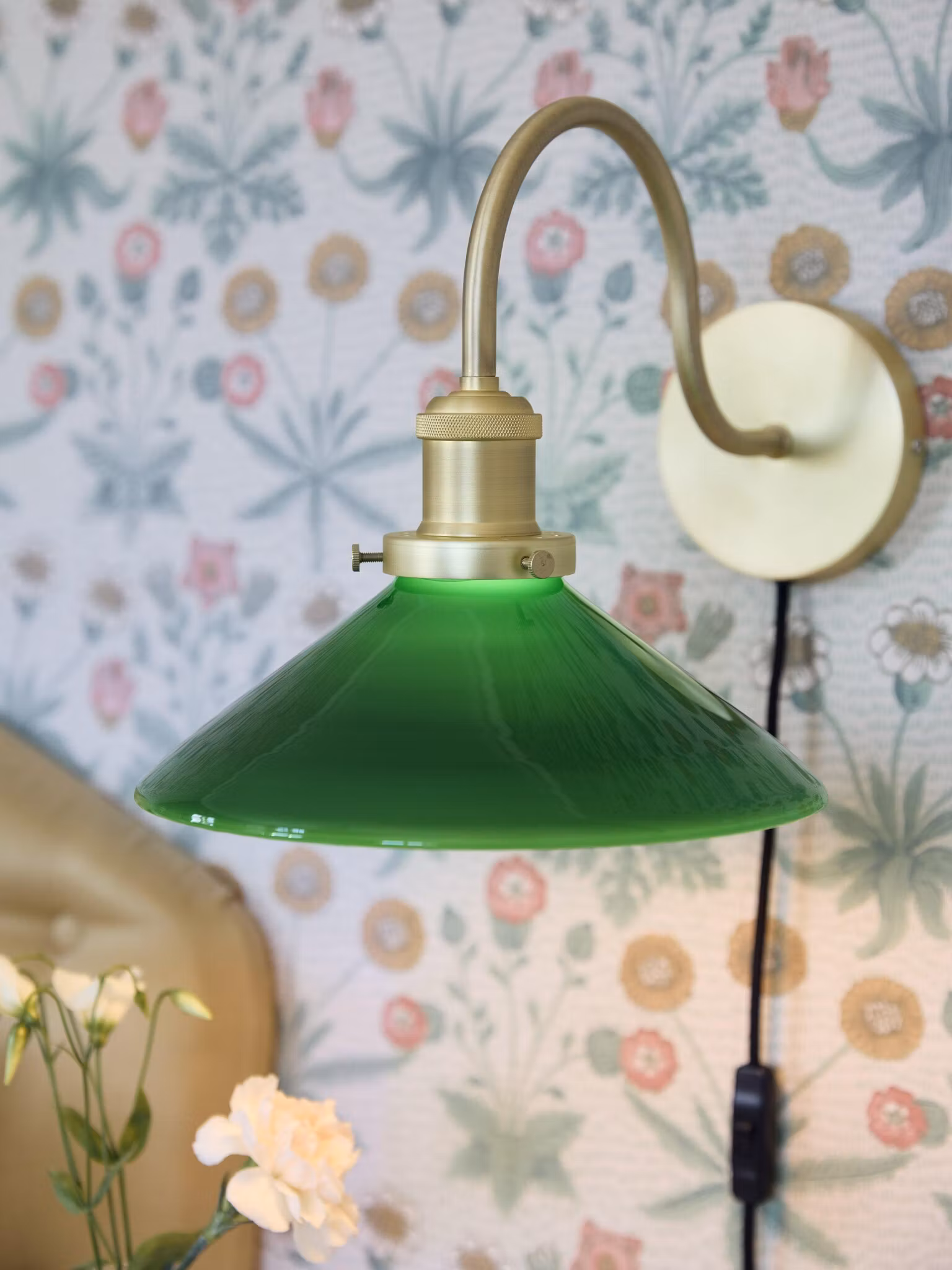 Axel Vägglampa Grön 25cm