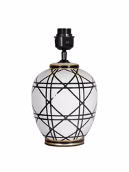New York Lampfot Svartvit 32cm