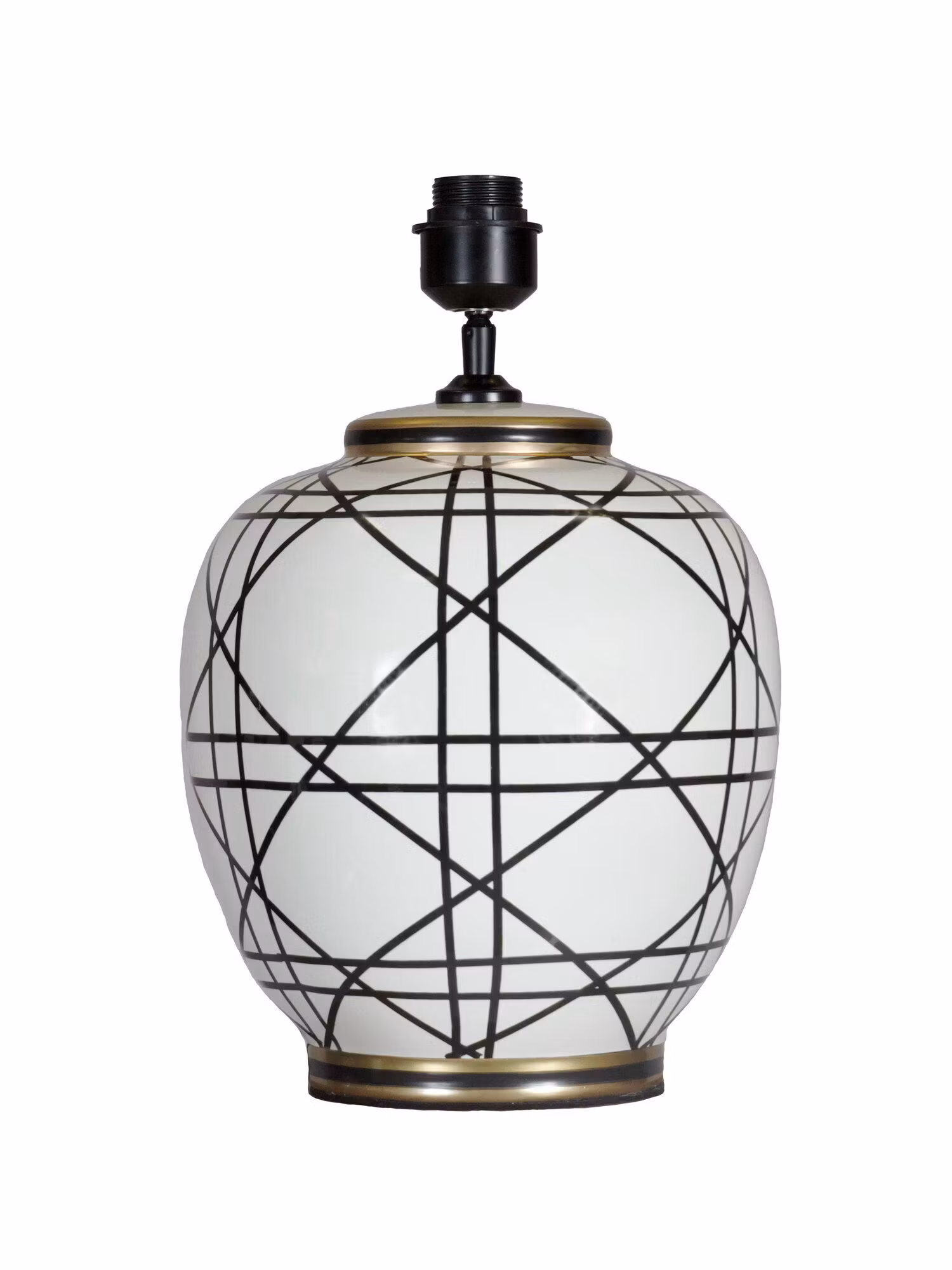 New York Lampfot Svartvit 39cm
