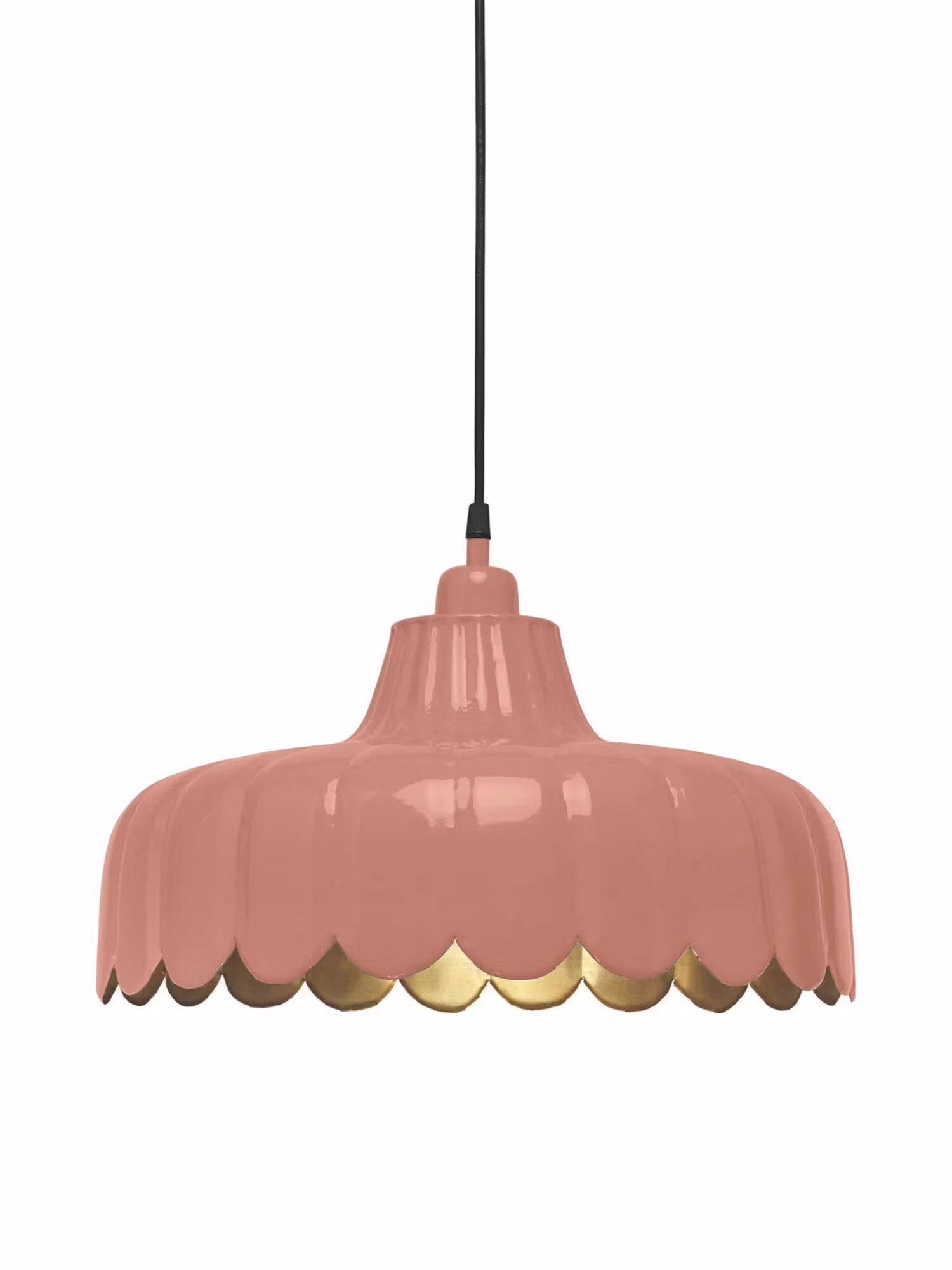Wells taklampa Mellanrosa/guld 43cm
