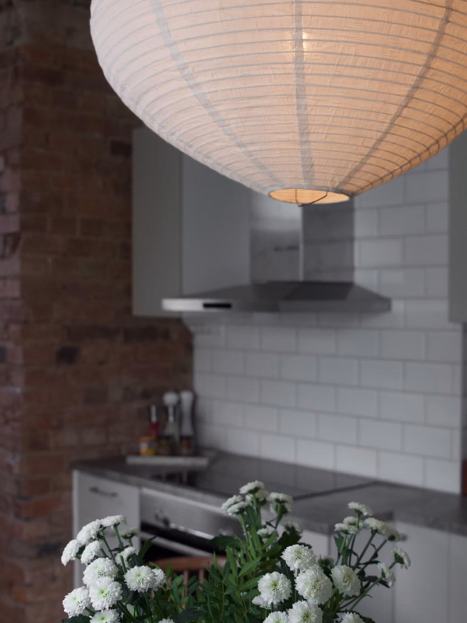Verona Taklampa Vitt tyg 55cm