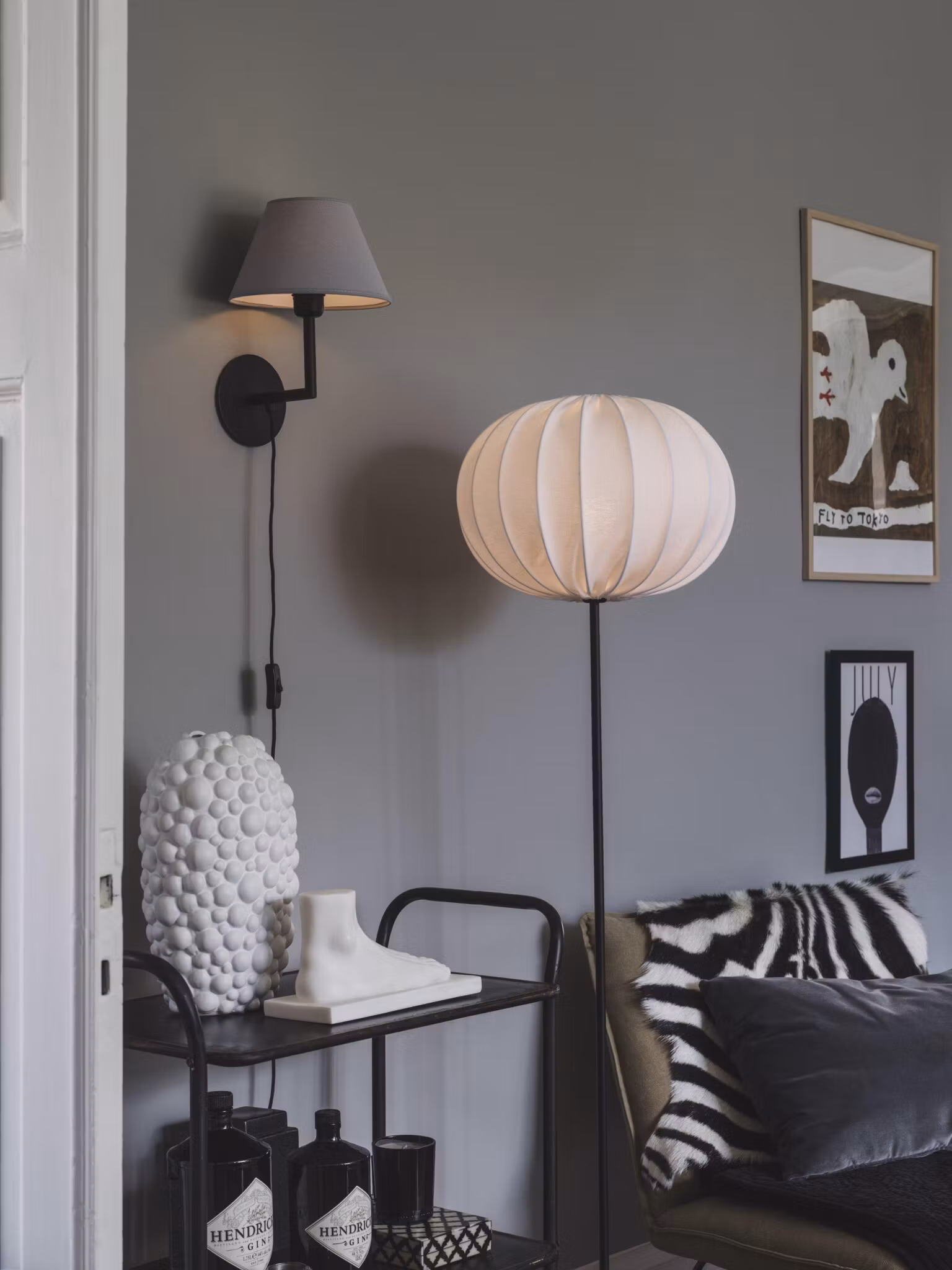Hilma Takskärm Franza Vit 40cm