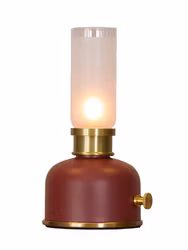 Frida bordslampa Mörkröd mässing 11x2