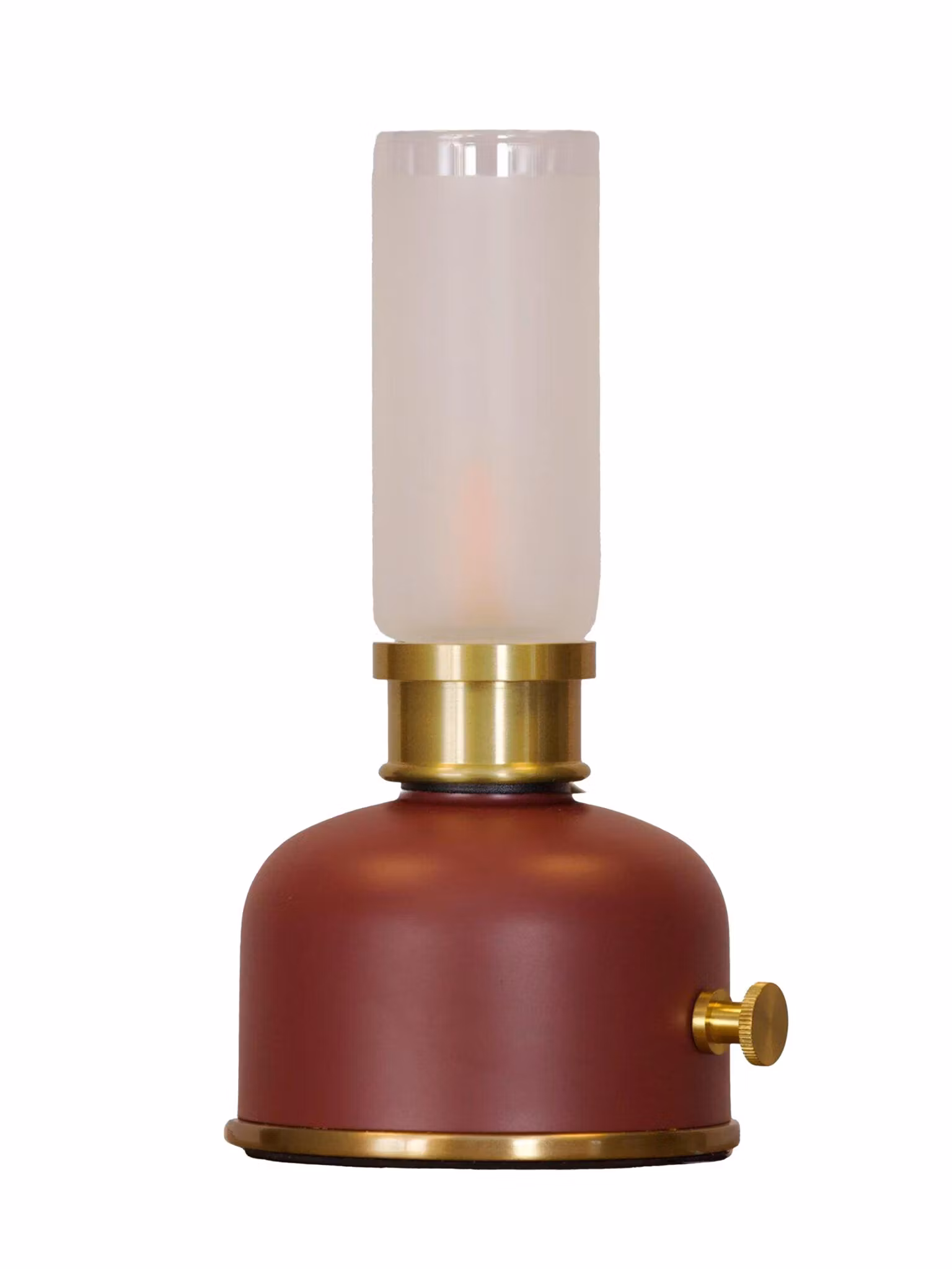 Frida bordslampa Mörkröd mässing 11x2