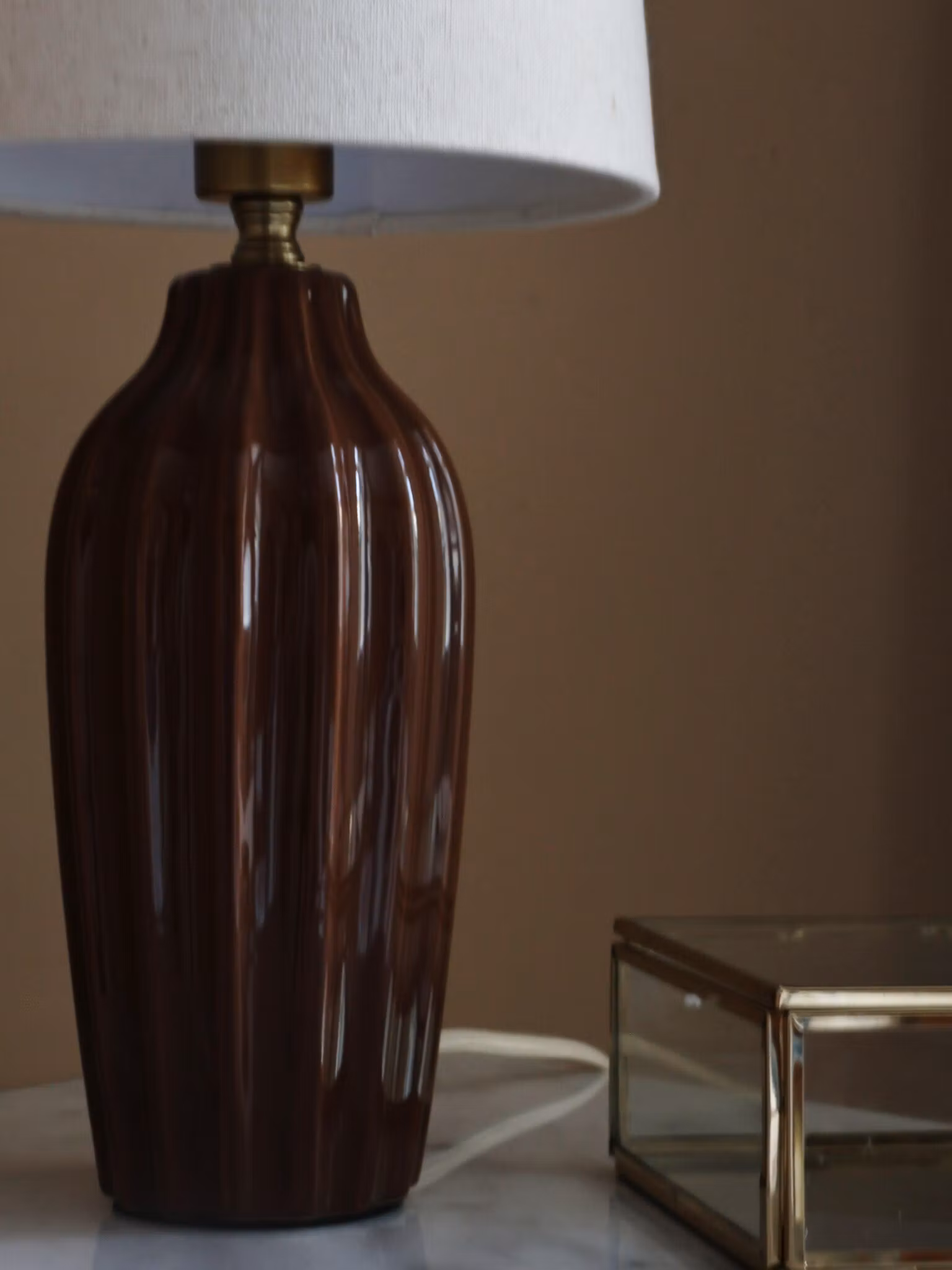 Lyon bordslampa 39cm Brun 39cm