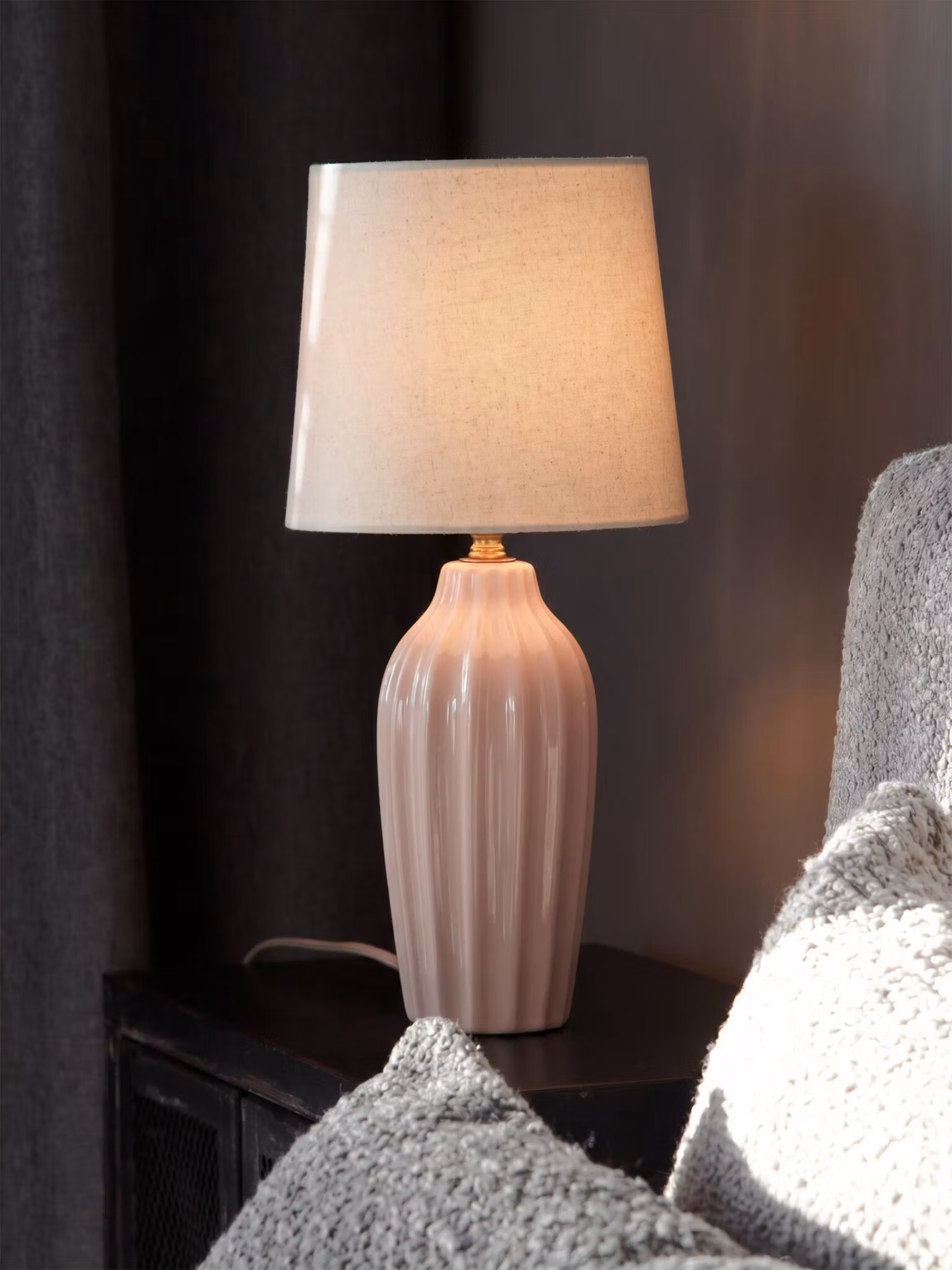 Lyon bordslampa 39cm Ljus rosa 39cm
