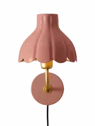 Wells vägglampa Mellanrosa/guld 21cm