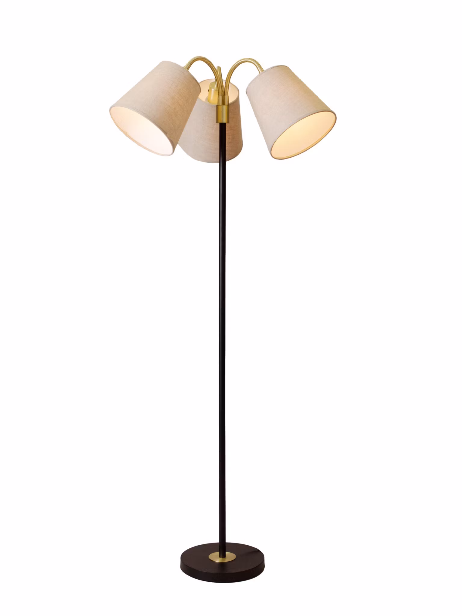 Amy Golv BK3F Lin na Svart/Mässing 150cm