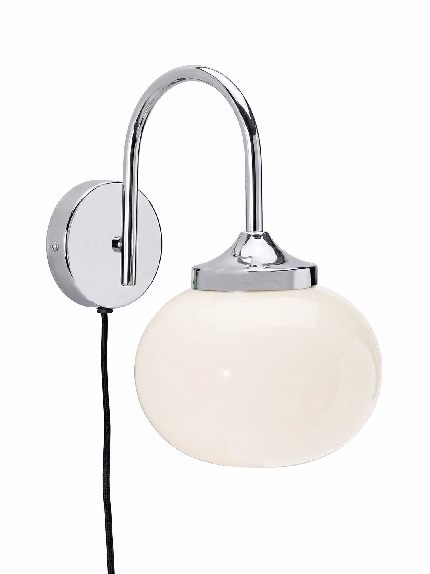 Elsy Vägglampa Vit krom 26cm