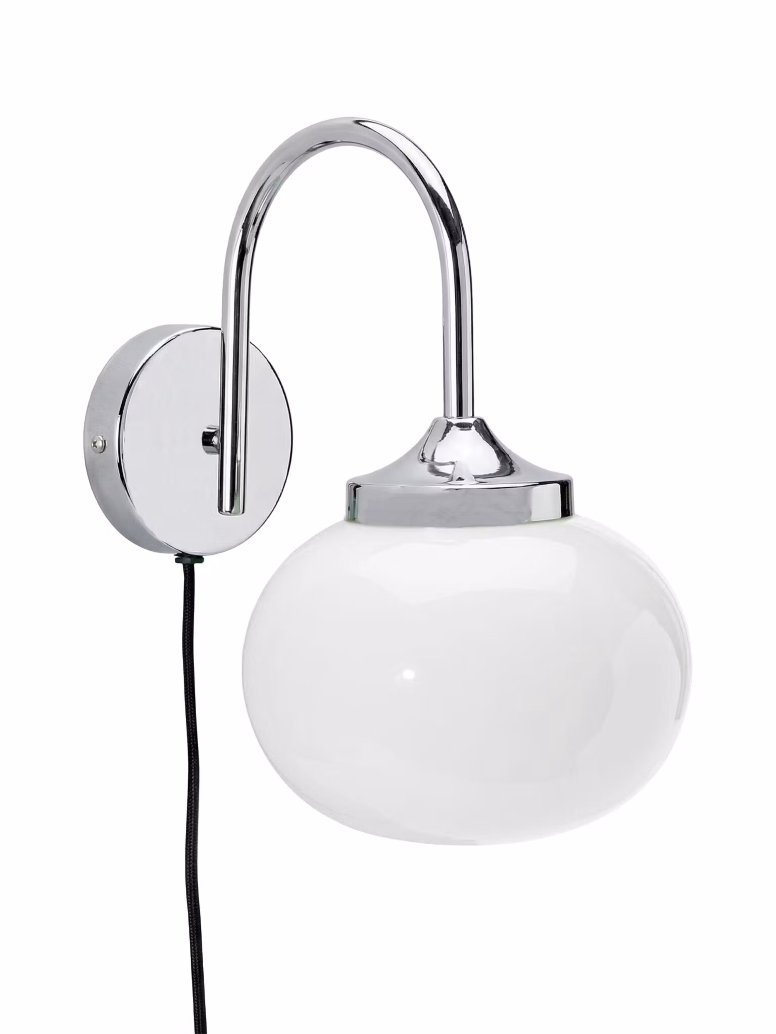 Elsy Vägglampa Vit krom 26cm