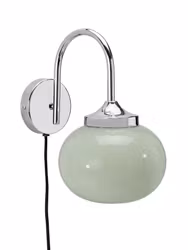 Elsy Vägglampa Salvia grön krom  26