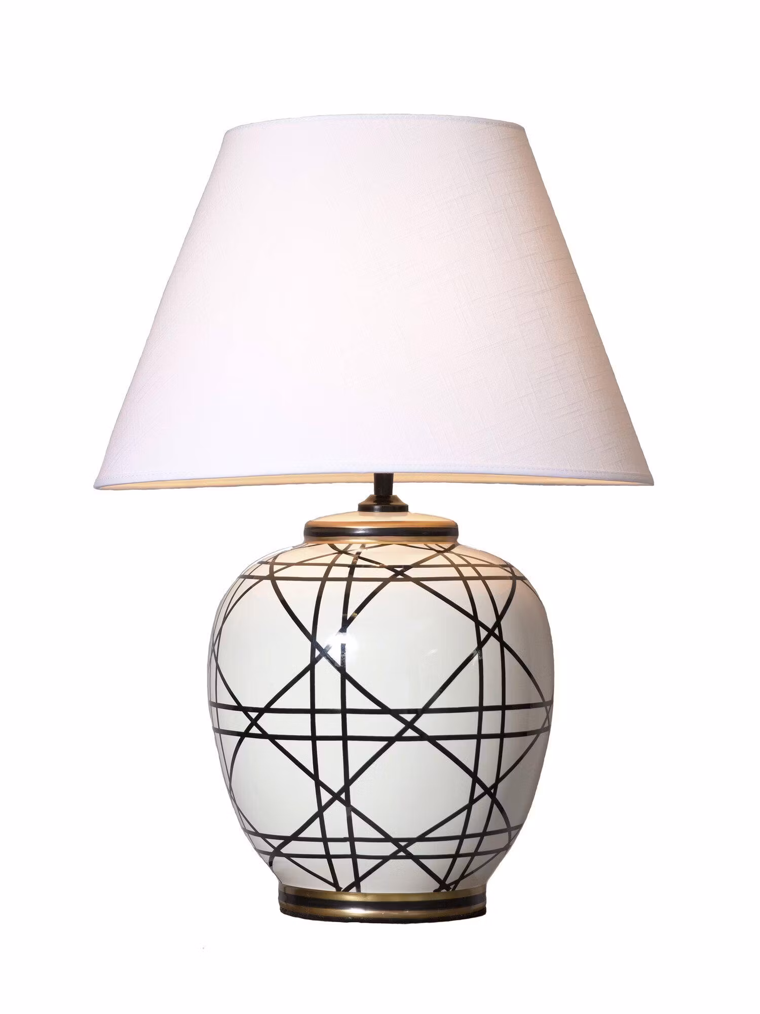 New York Bordslampa Svartvit 60cm