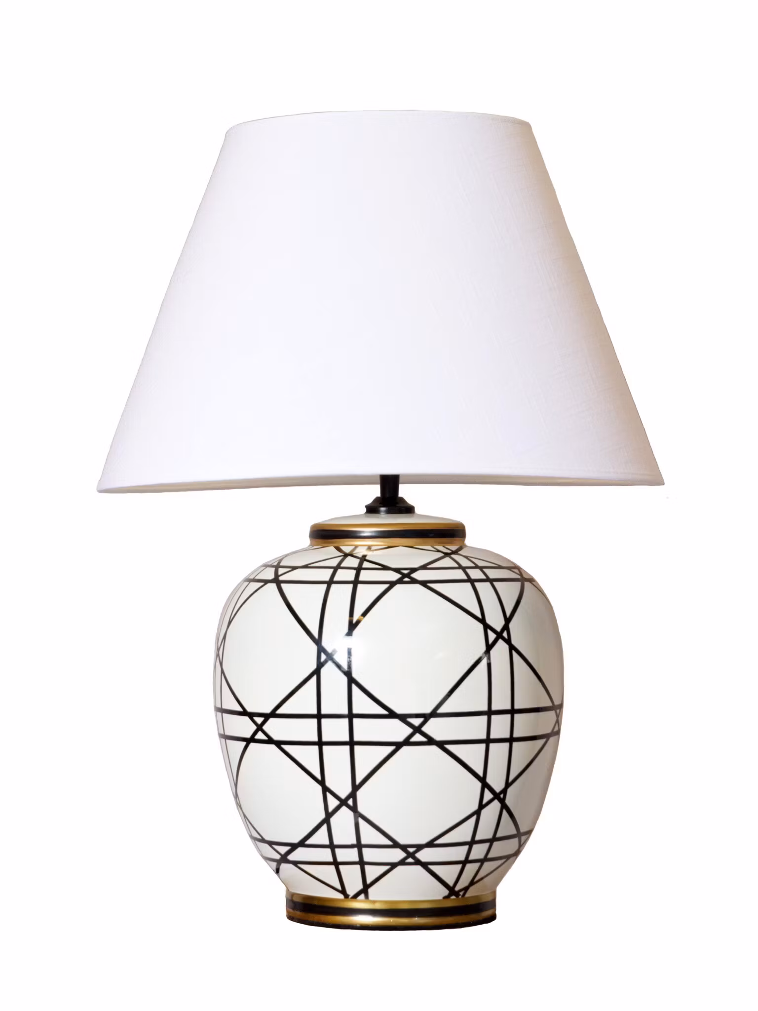 New York Bordslampa Svartvit 60cm