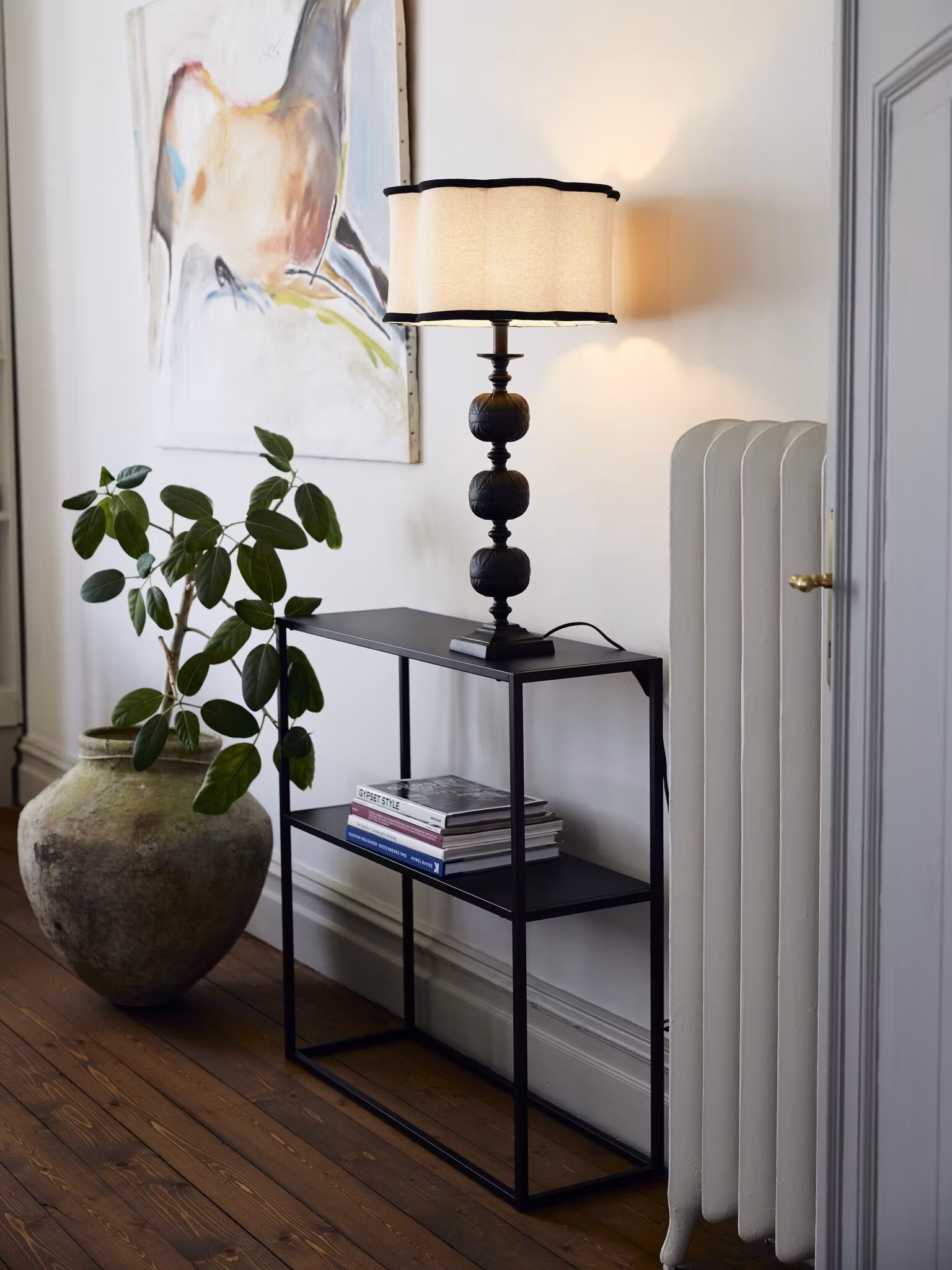 Judy lampskärm Natur/svart 35cm