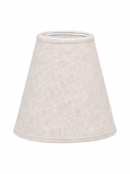 Toppringskärm E14 Lin Natur/vit 15cm