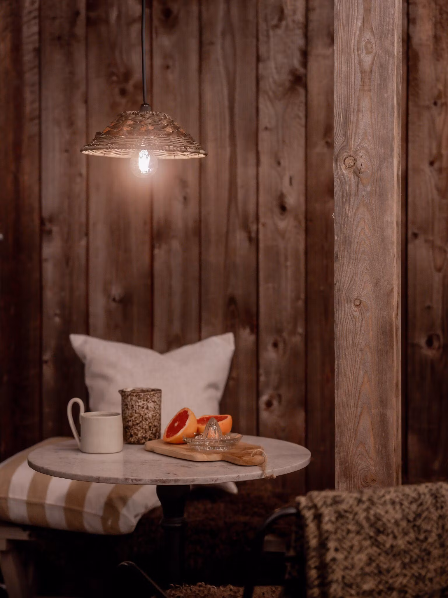 Lisen Taklampa Brun natur 27cm