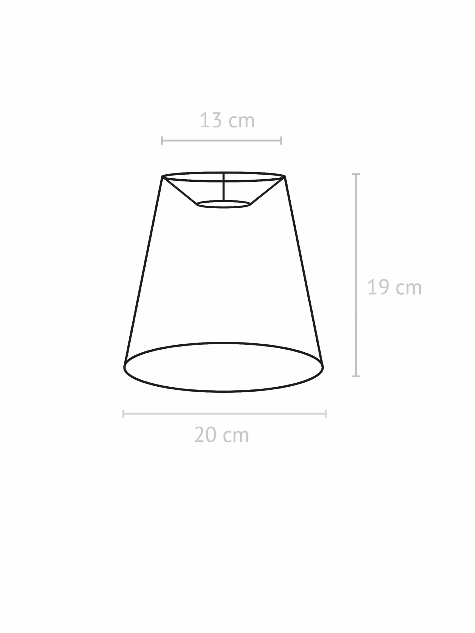 Cia Toppringskärm Classico Grå 20cm