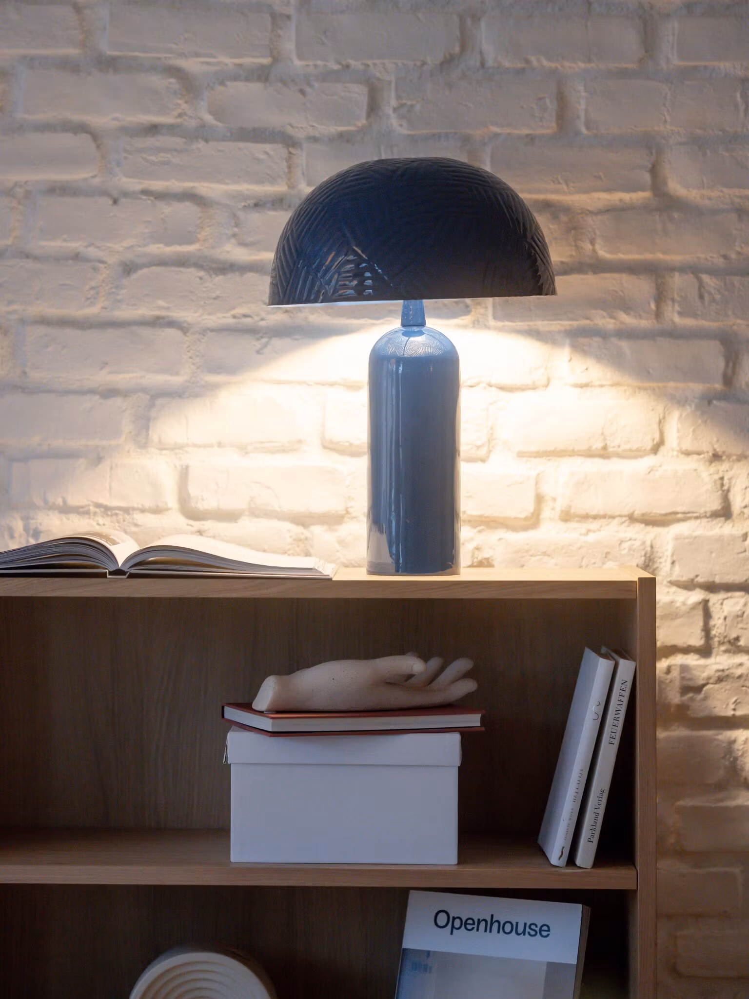 Carter bordslampa Blå 45 cm
