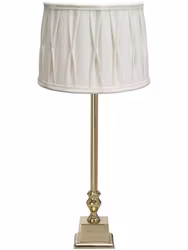 Linné bordslampa med stygn skärm 66cm