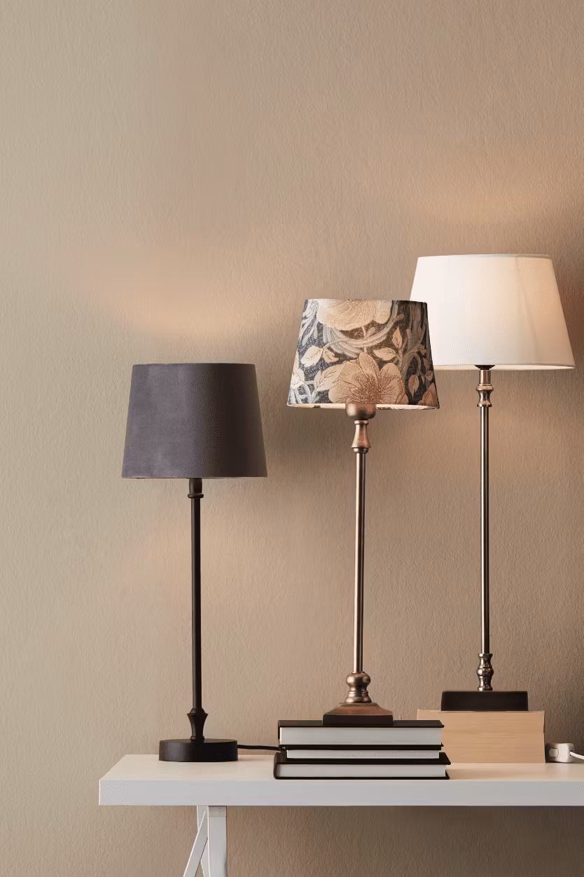 Liam bordslampa med grå skärm 59cm