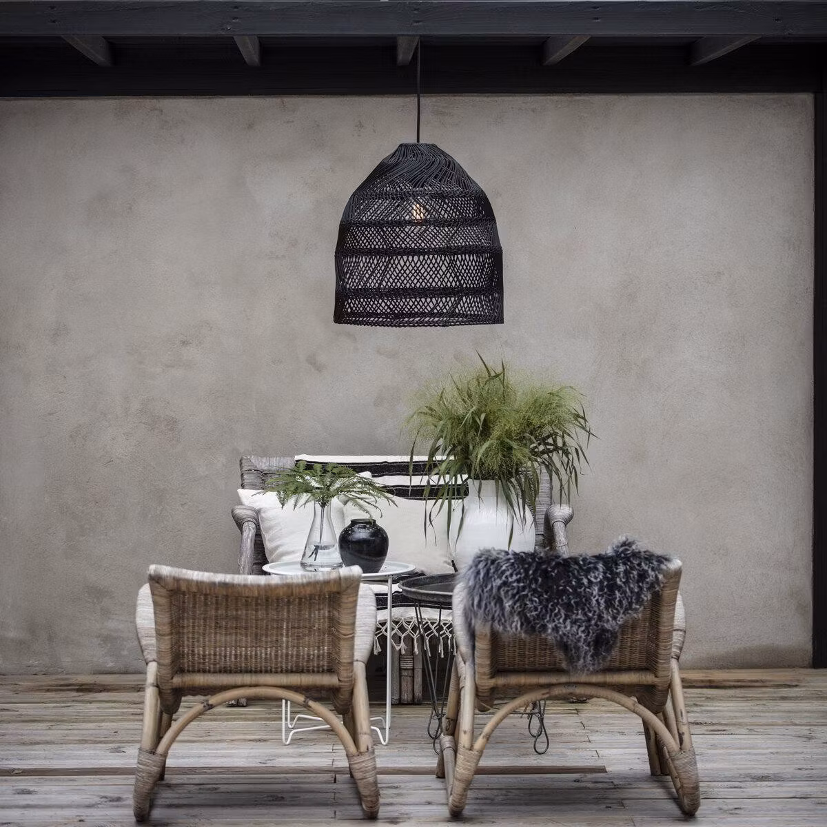 Maja Outdoor Wicker Black 36cm